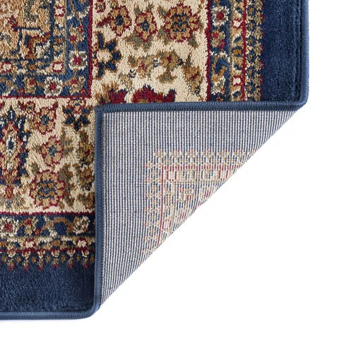 Clarence Oriental Navy Blue/Beige Area Rug