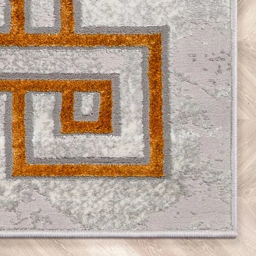Fairmont Ivory Gold Abstract Glam Area Rug