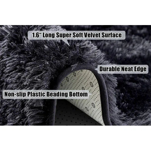 Antrese Shag Black Area Rug